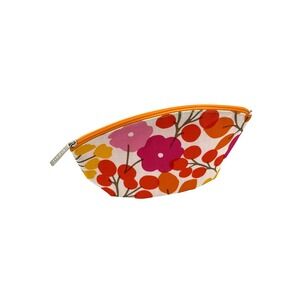 Clinique Floral Cosmetic Makeup Travel Bag Pink Yellow Orange 6x10x3 - Set of 15